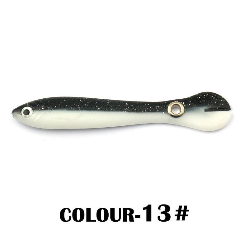 5 Stück/Beutel, 5 cm, 1,3 g, Lumineszenz-Weichköder, realistischer T-Schwanz-Fisch-Imitationsköder für Angelausrüstung, Nachtangeln, Meer, Fluss