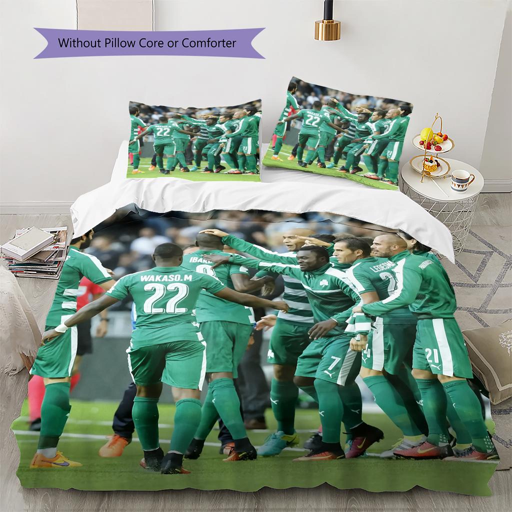 Biancheria da letto con motivo Panathinaikos FC Decorazione per la casa Regalo di compleanno (1 * copripiumino + 2 * federa, senza nucleo)