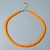 Cross Border Summer Fresh Colorful Bead Necklace for Women's Seaside Vacation Fashion Dopamine Transparent Bead Matching Necklace