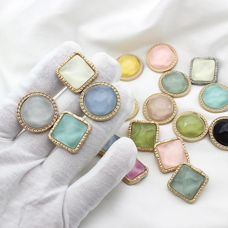 Vintage Metalen Schachtknopen Vierkant Rond Voor Winterjas Decoratief Vervangen Doe-Het-Zelf Knutsels Benodigdheden Naaiversiering 6 stuks/lot