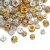 Crystal Rhinestone Metal Space Beads Loose Spacer Beads for Earring Bracelet NecklaceKeychain DIY Jewelry Findings Making Accessories