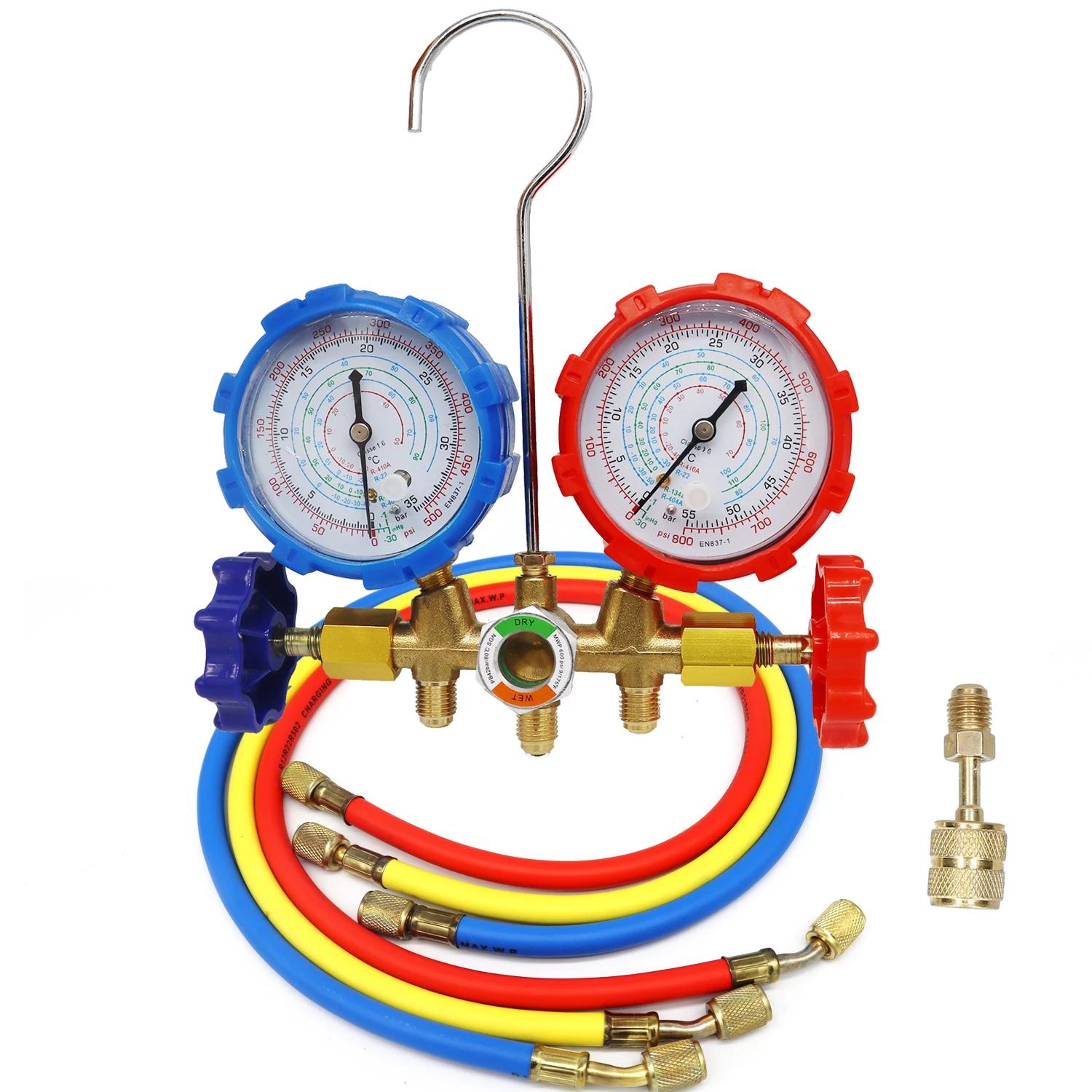 

Refrigerant Air Conditioning Tools AC Diagnostic Manifold Gauge Set Hose Hook Kit for Refrigerant Testing R410A R22 R404A R134A