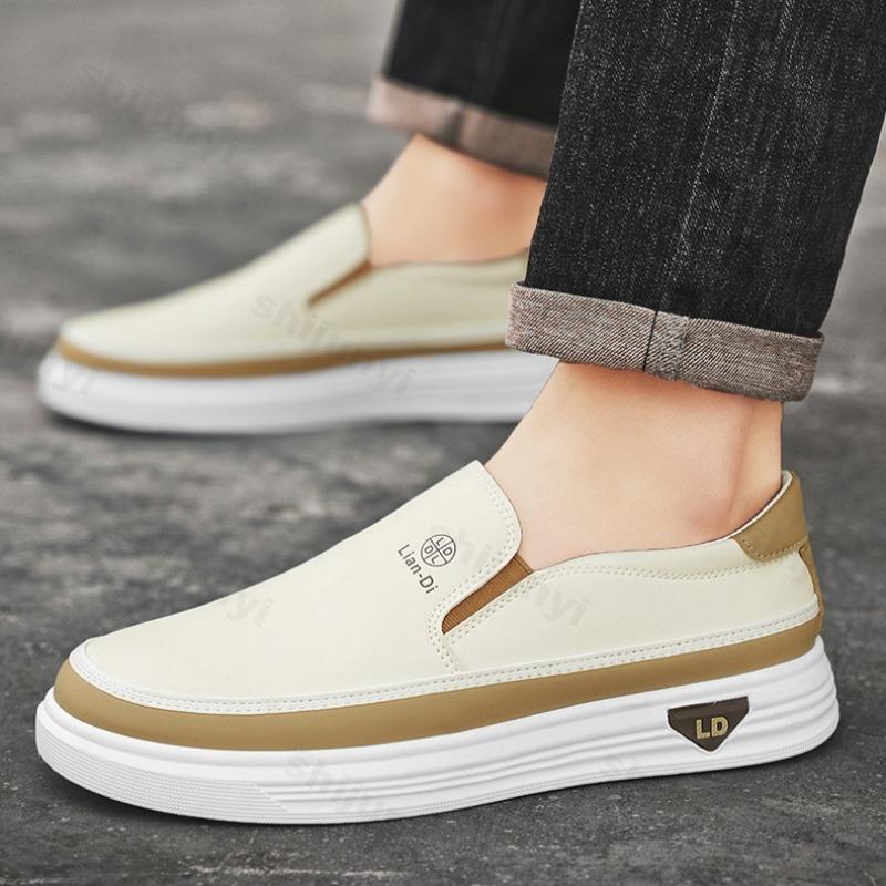 2026 Summer New Style Men's Fashi Casual Single Shoes Breathable Color Blocked Loafers Comfortable Slip  N slip Sneakers