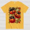 Black Cat Pumpkin Party Geek Cotton T-Shirt