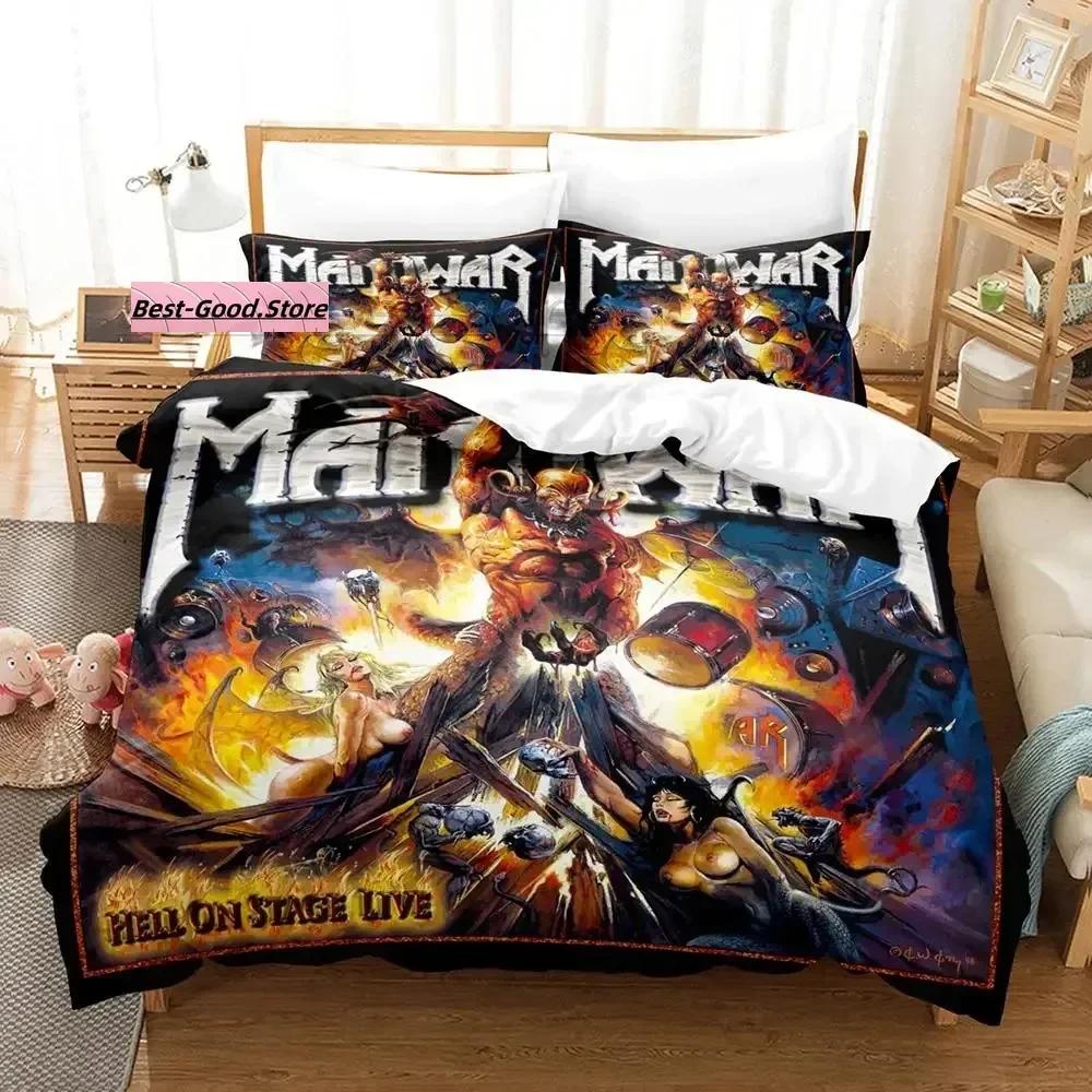 Manowar 3D Print Hip Hop Printed Bed Set Duvet Cover Pillowcase Bedding Set Bed Linen Sheet Quilt Cover Full Queen King Size