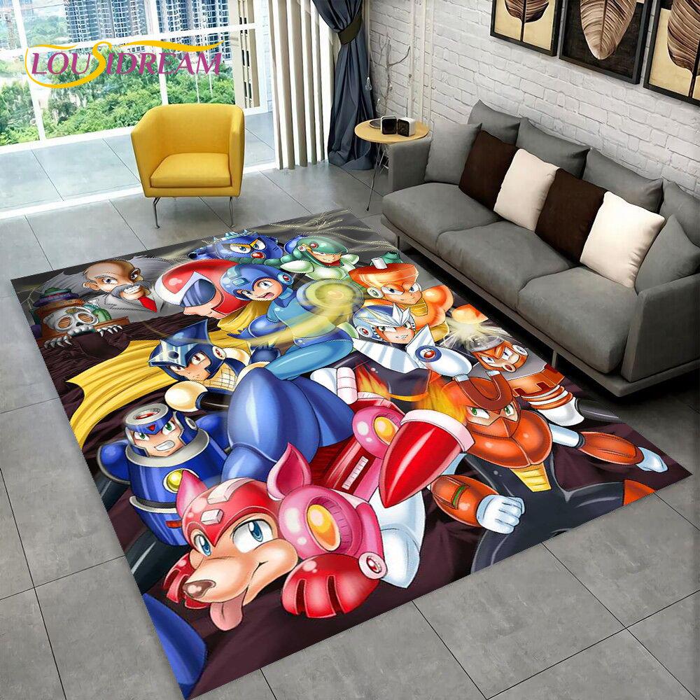

Килимок Rockman Megaman Game Cartoon Area, килимок для вітальні, спальні, дивана, прикраса, килимок для дітей, що не ковзає. 40x60cm(15x23in)