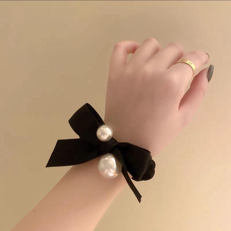 Bow Pearl Hair Rope: 2024 Korean High-Grade Hair Accessories for Women
