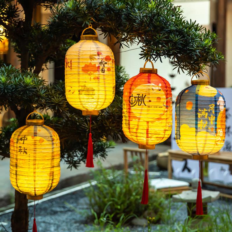 Chinese Mid-Autumn Festival Lantern DIY Material Bag Traditional Festival Lamp Japanese Lantern Wedding Room Decor Kid Toys Gift