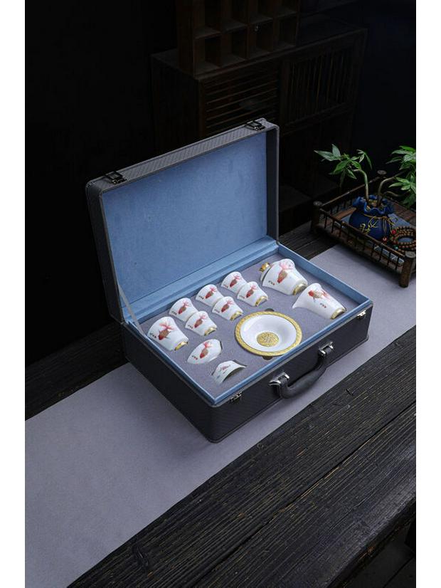 Chaxun Mutton Fat Jade Kung Fu Tea Set