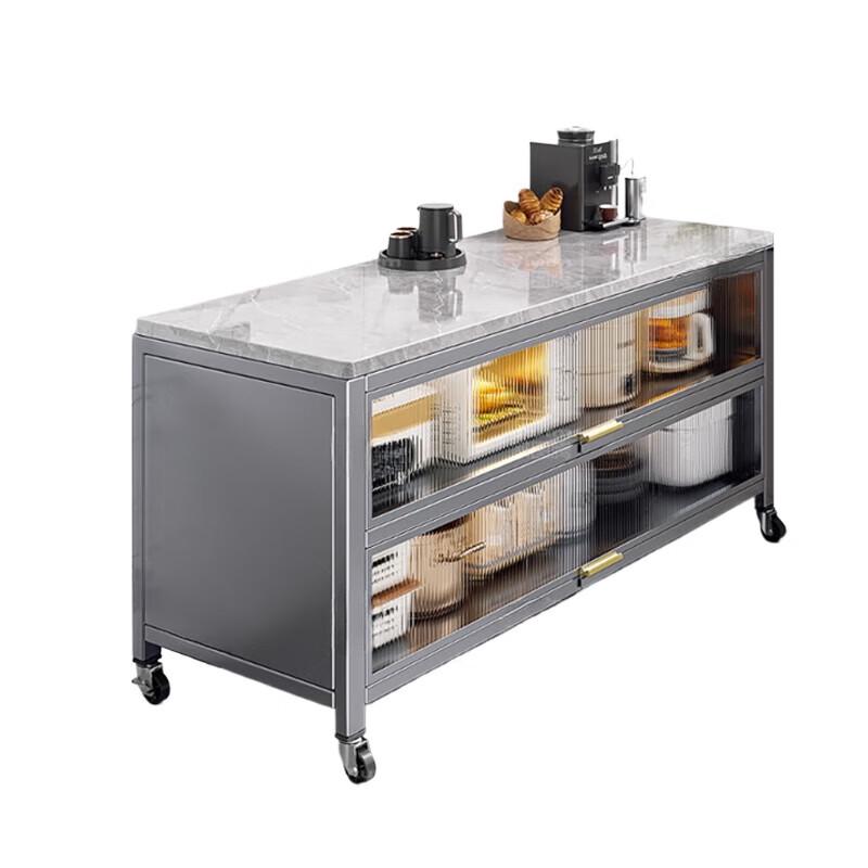 Multifunctional Kitchen Storage Rack with Slate Shelves
