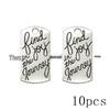 DIY Vintage Gold Inspirational Word Tag Pendant for Jewelry Making