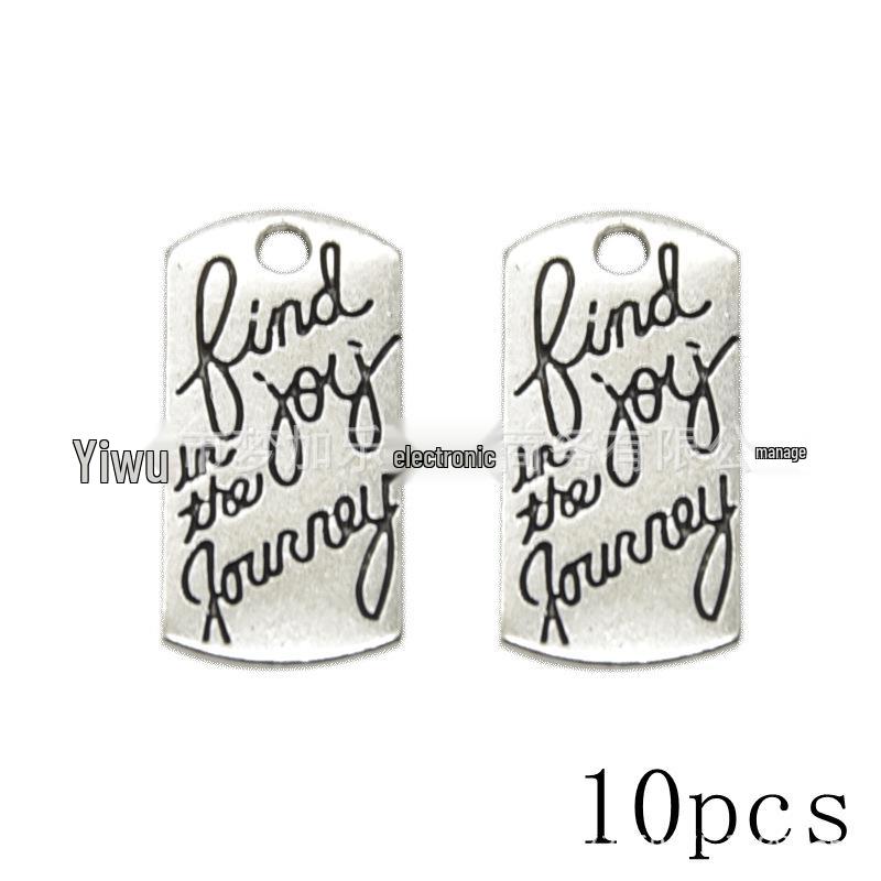 DIY Vintage Gold Inspirational Word Tag Pendant for Jewelry Making