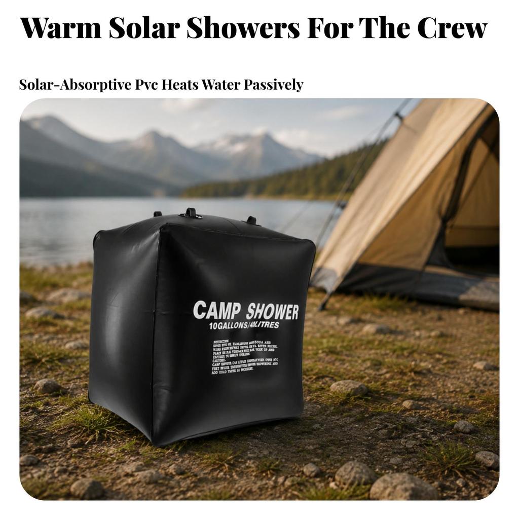 40L Solar Camping Shower Bag Portable Camp Large Capacity