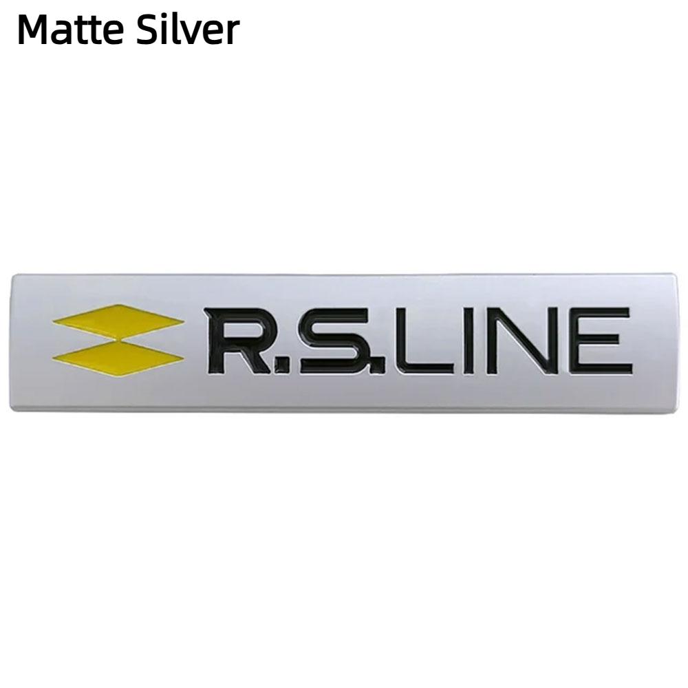 

3D металлические буквы логотипа RS Line наклейка на задний багажник автомобиля значок этикетка для автомобиля RS Line эмблема наклейка аксессуары Matte Silver