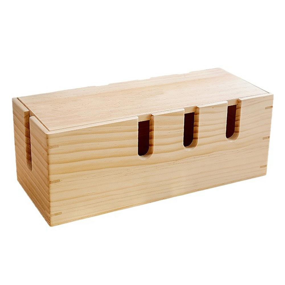 

1pc Storage Box Solid Wood Cords Storage Hub Home Decoration Power Strip Organization Tools Replacement Spare Parts