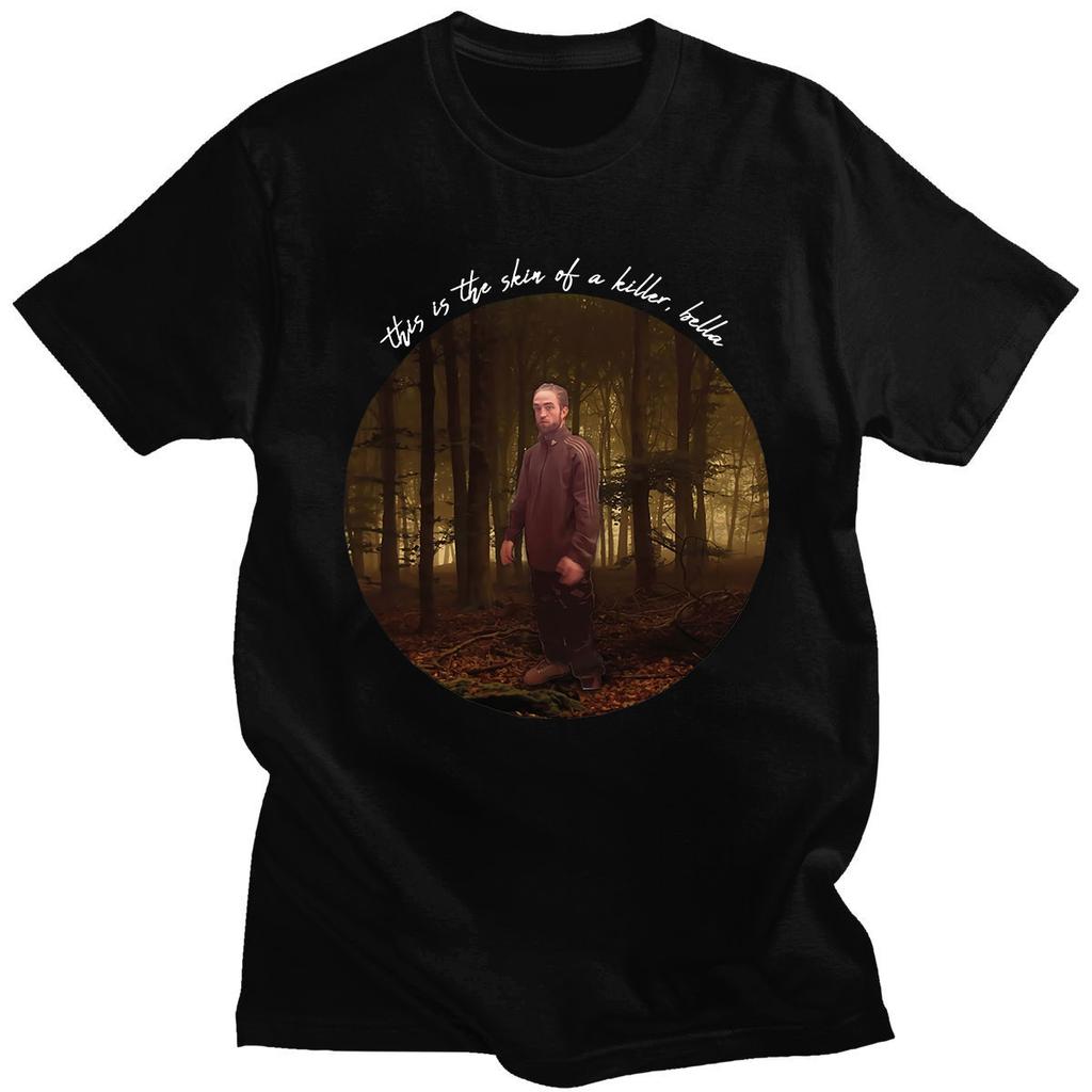 Robert Pattinson 90s Vintage Unisex Zwart T-shirt Unisex T-shirt Oversized Grafische T-shirts 100% Katoen T-shirt Unisex Dames T-shirts Tops