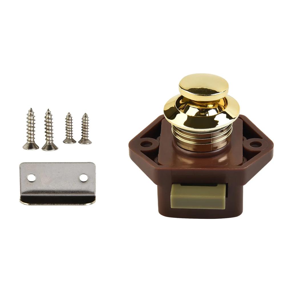 20mm Camper Push Lock Caravan RV Boat Drawer Button Locks Door Lock Home Cabinet Drawer Latch Furniture Hardware