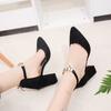 Fashion high heels women's 2025 spring new women's shoes versatile thick heel shoes pointed student bag head women's sandals