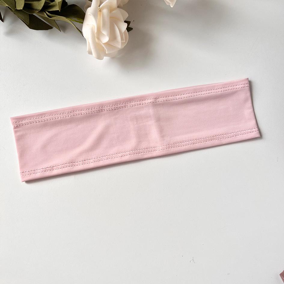 Bentiță Yoga Mătase de Gheață Transfrontalieră: Bentiță de transpirație de culoare uni pentru fitness, spălarea feței și prinderea părului