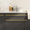 VidaXL Cabinet Handles 10 Pcs, Door Handles with Screws, Drawer Handles for Cupboards Buffets Lockers Crates, Golden 3203626