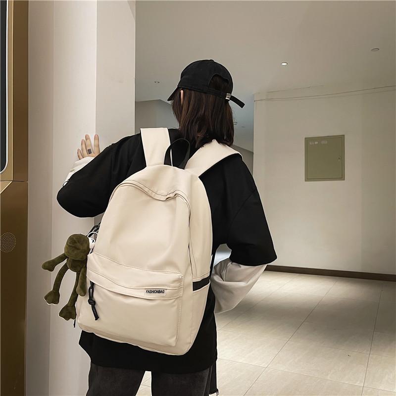 Schoolbag Simple Solid Color Computer Backpack Female University High School Schoolbag Mori Large-capacity Campus Nylon Backpack Manufacturer
