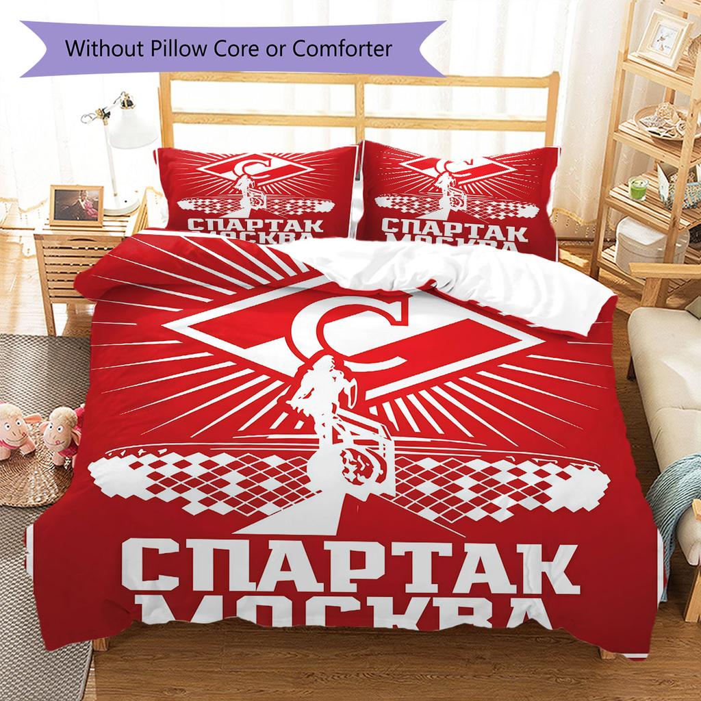 Spartak Moscow Roar Bedding Quilt Set Quilt Cover Pillowcase Home Decoration Birthday Gift (1 * duvet cover + 2 * pillowcase, without core)