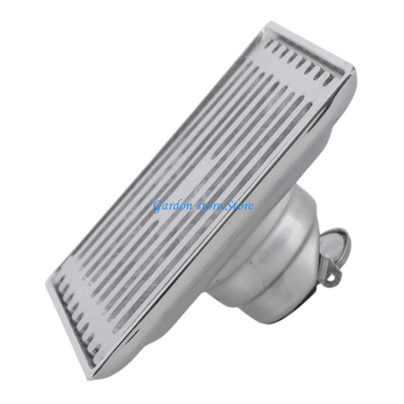 B0KB Bathroom Anti-reflux Floor Drain Quick Drain Square Hair Catcher Anti-blocking Shower Drain Strainers Easy to Install