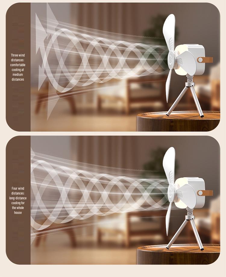 Portable Rechargeable USB Fan with Remote Control for Dorm, Bed, Outdoor, and Camping Use