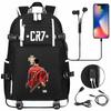 Large Capacity Schoolbag with Shoulder Strap; Student Three-piece Pencil Case Set