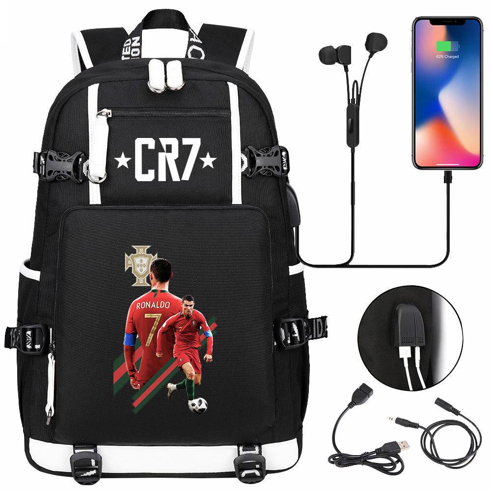 Large Capacity Schoolbag with Shoulder Strap; Student Three-piece Pencil Case Set