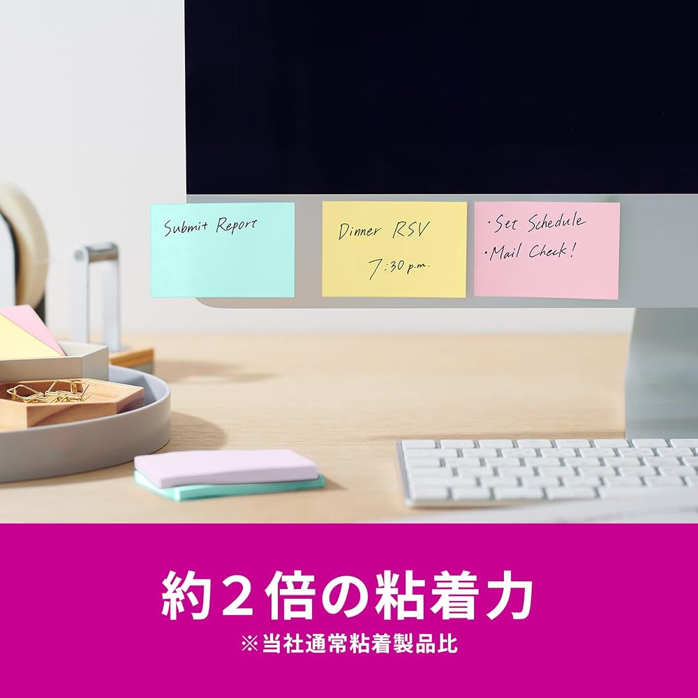 3M Post-it Notes Strong Adhesive Cute Multicolor 75×50mm 45 Sheets Pads 656SS-MC-5N
