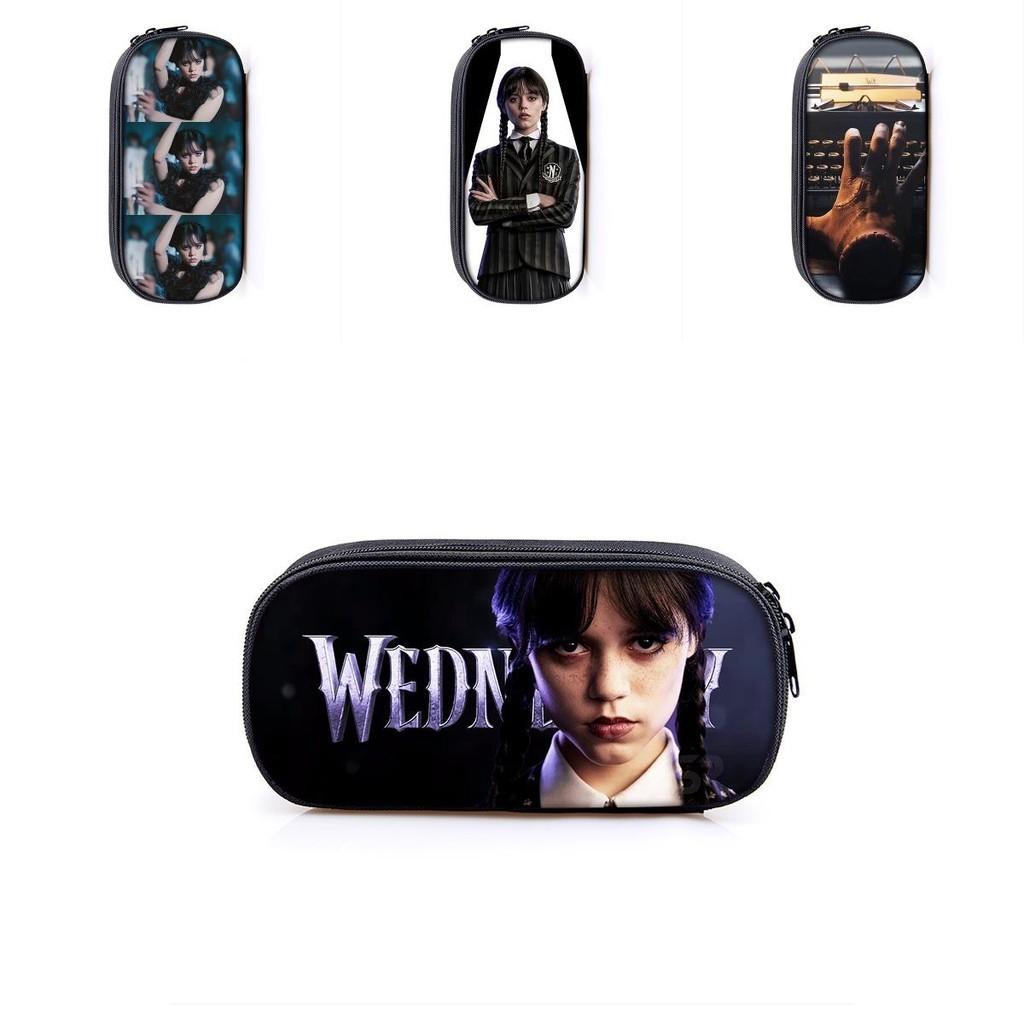 Large Capacity Wednesday Addams The Addams Family Pencil Case- Kid Student Gift