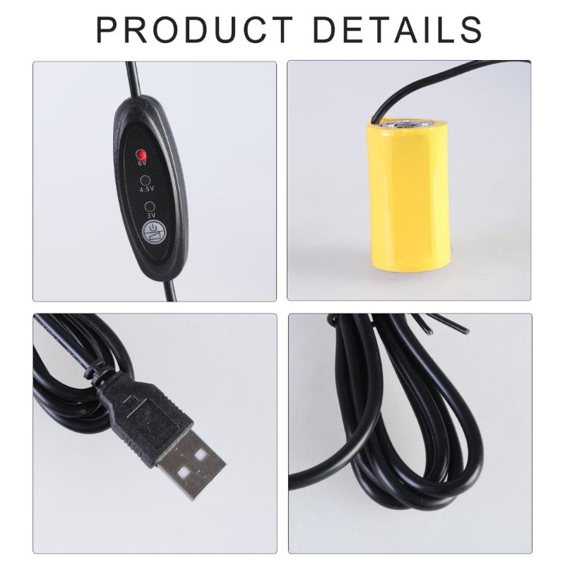 USB 5V 2A to 3V 4.5V 6V LR20 D Battery Eliminators Kit USB Power Supply Converters Replace 2-4Pcs 1.5V LR20 D Batteries
