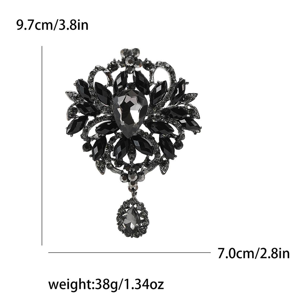 Hänge av kristallglasbrosch för kvinnor unisex strassnålar bankettfest ryggsäck presenter smyckestillbehör