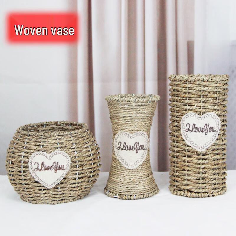 Handmade Rattan Woven Rustic Flower Basket