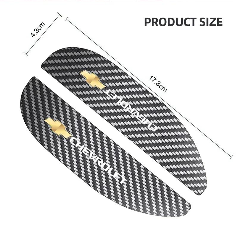 ZBJ1 2pcs Carbon fiber Car Rearview Mirror Rain Eyebrow Sticker For Chevrolet Cruze Lacetti Captiva SS Z71 Equinox Trax Impala Spar