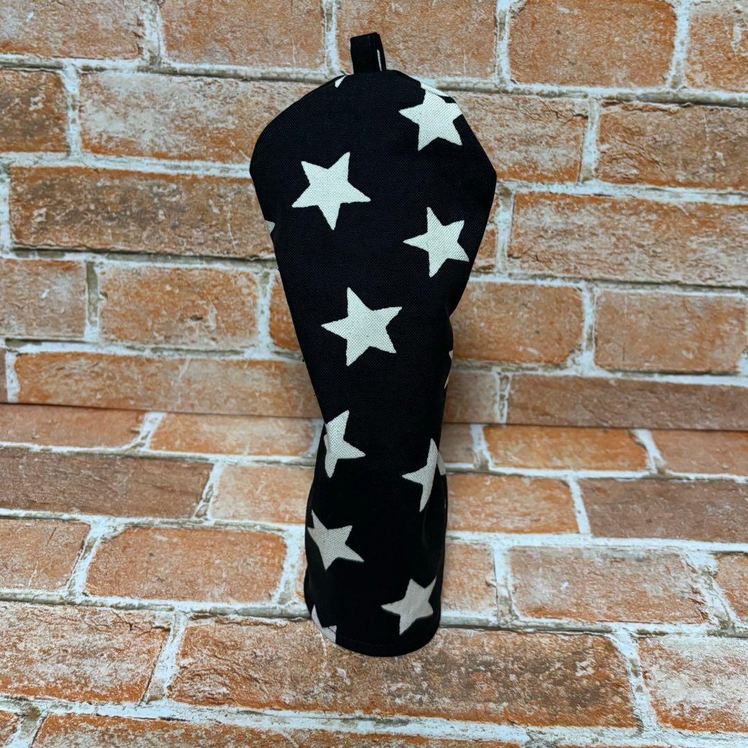 Golf Utility Handmade Star Pattern (Black) Canvas Fabric Head Cover