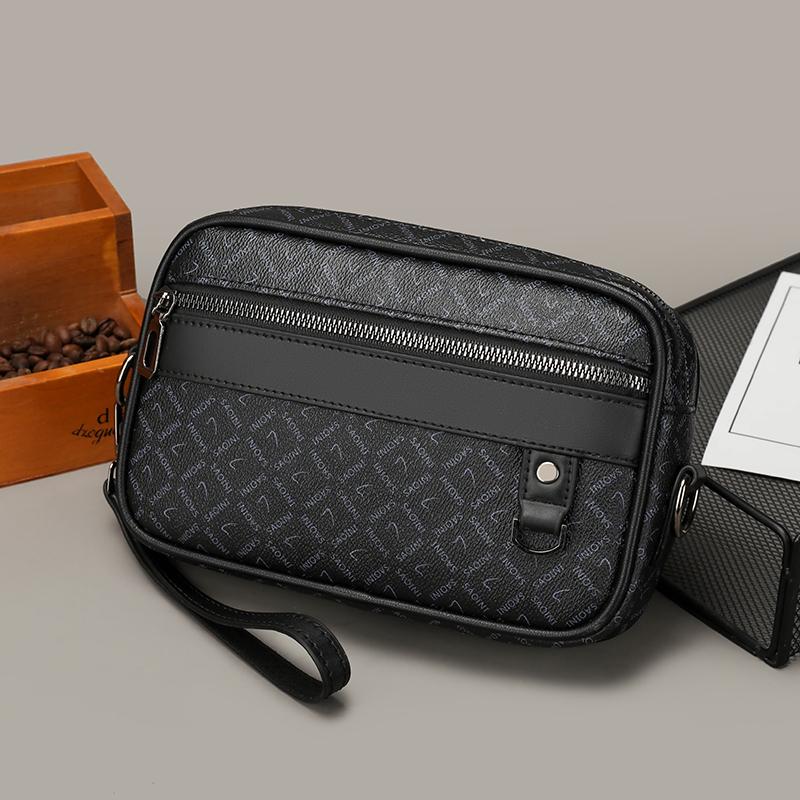 Business Style Men's Bag High Quality PU Leather Man's Handbag Shoulder Bag Multi-Functional Men's Hand Bag With Waist Strap Sac