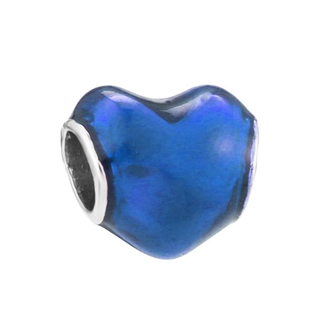 4pcs Sale Romantic Style Enamel Love Heart Charms Beads Fit Original Bracelets Necklaces For Women Girlfriend Jewelry Making