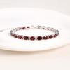 Elegant Bracelet with Natural Garnet Amethyst Peridot Citrine In 925 Sterling Silver, Fine Jewelry for Anniversary Wedding Party,best Gift for Women