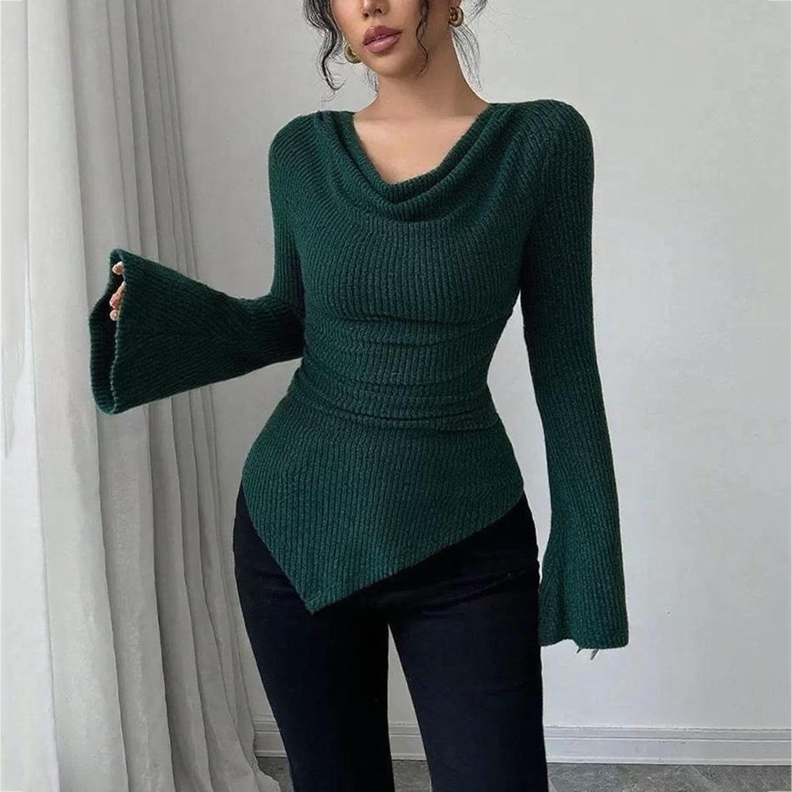 

Женская мода повседневная приталенная однотонная рубашка с длинным рукавом для ношения под низ XL