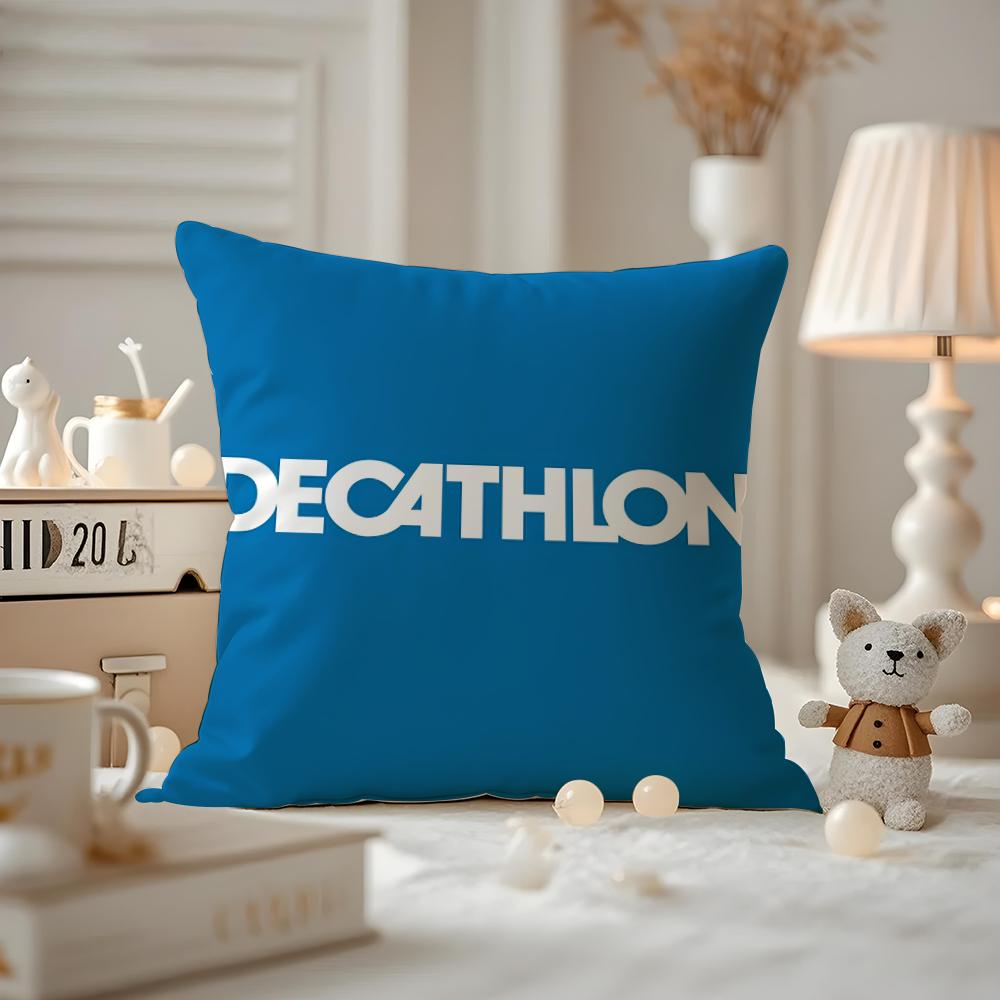 C-Classic D-DecathlonS Cushion Cover Anti-dustmite Pillowcase Invisible Zipper Silky Short Plush Sofa Cushion Cover