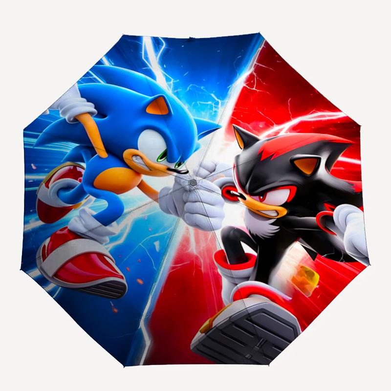 

1pc Sonic the Hedgehog Automatic Opening/closing Umbrella, Windproof, Foldable Sunshade, Perfect Gift for Friends, Durable Handle yy250812123
