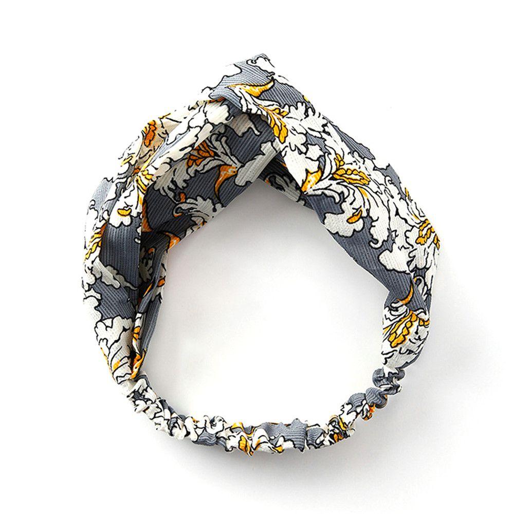 Multi-color Knotted Yoga Floral Turban Women Headband Elastic Hairband Headwrap