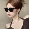 Lunettes de soleil tendance Punk Monture Noire Vision Haute Définition Blocage de l'Éblouissement Verres Noirs Protection des Yeux Lunettes Rétro Plage