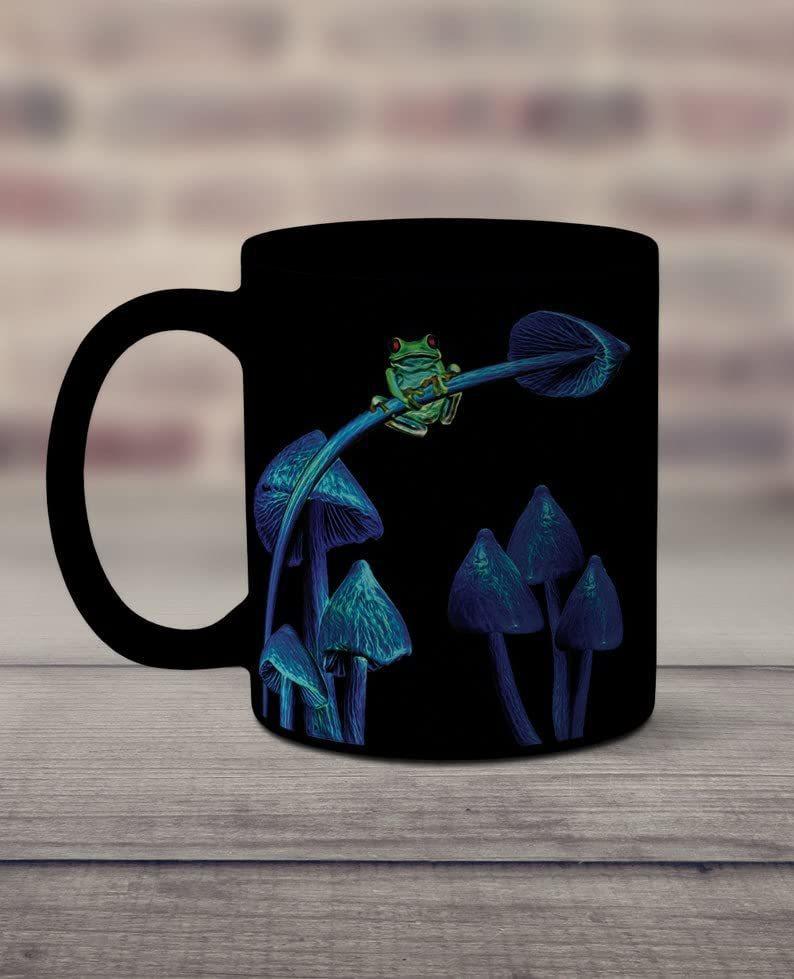 

Лягушка Волшебник Гриб На Керамической Кофейной Кружке Чашке для Чая 301-400ml чёрный