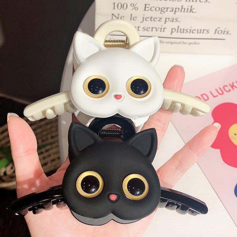 Süße Haarspange mit Katzenmotiv, Cartoon-Design, große Haarspange für Mädchen und Frauen, Haarspange, Kopfbedeckung, Mädchen, Kinder, Haar-Accessoires
