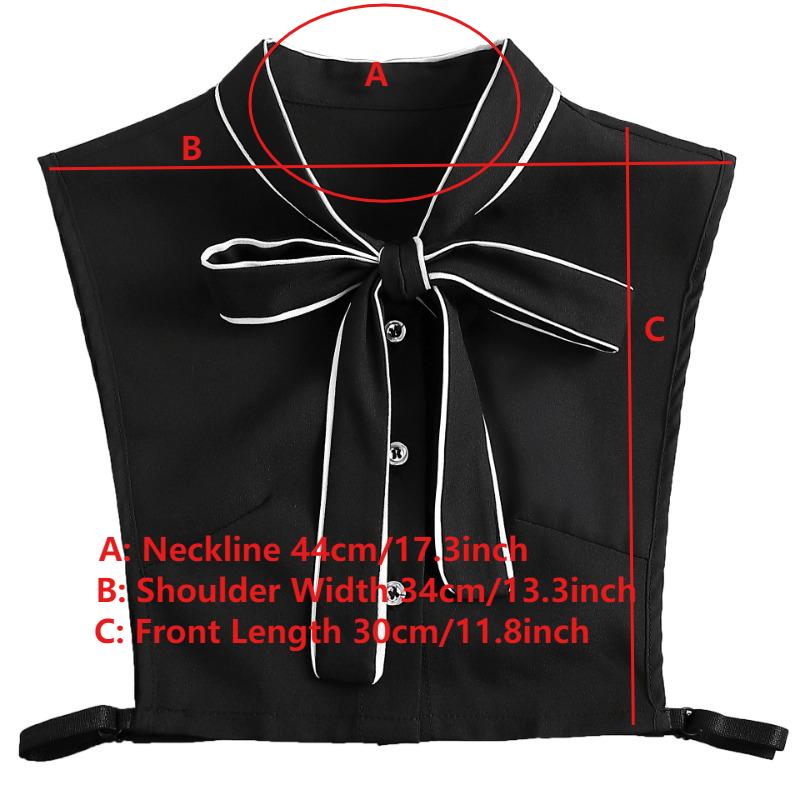White Lapel Fake Collar for Womens Shiet Detachable Neck Collar Decorative Chiffon Chocker Female False Collar Accessories