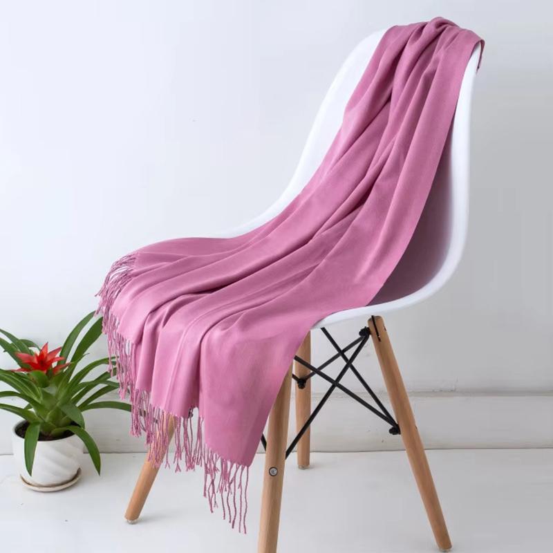 Luxury Design Brand Solid Women Cashmere Scarf Autumn Winter Warm Shawls Wraps  Men's Pashmina Tassel Scarves Female Foulard