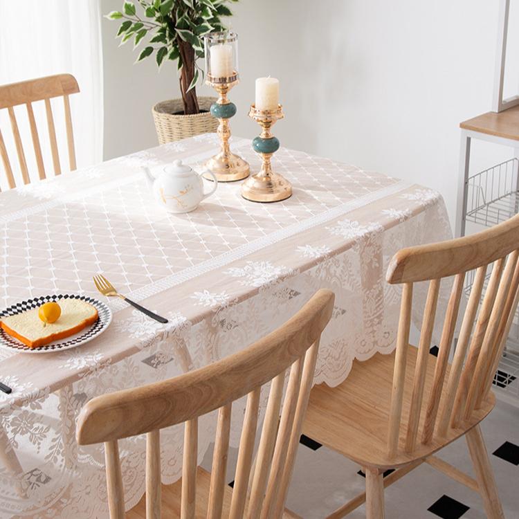 Lace Dining Table Coffee Table Tablecloth Modern Simple Cloth Rectangular European Round Household Small Fresh Tablecloth